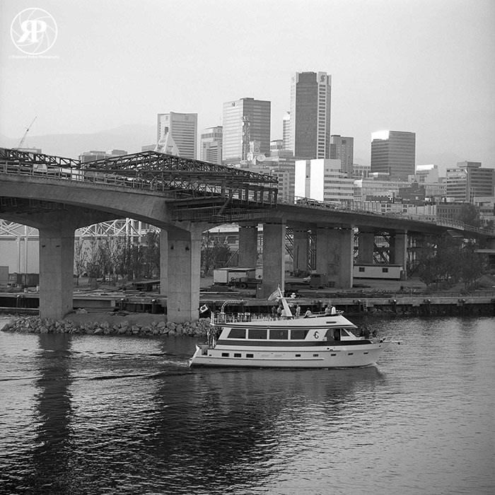 Construction of New Cambie Bridge, Vancouver, 1986