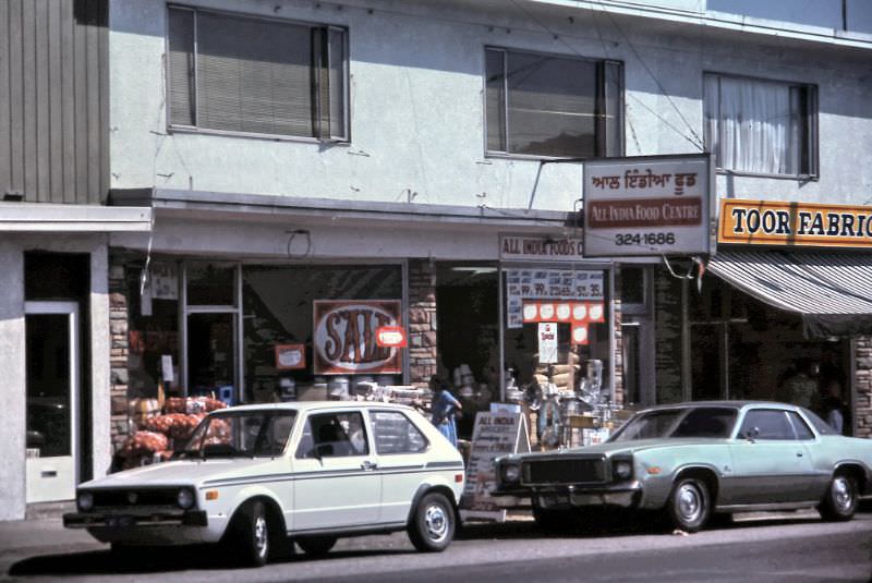 All India Food Centre grocery store on 6622 Main Street, Vancouver, 1984