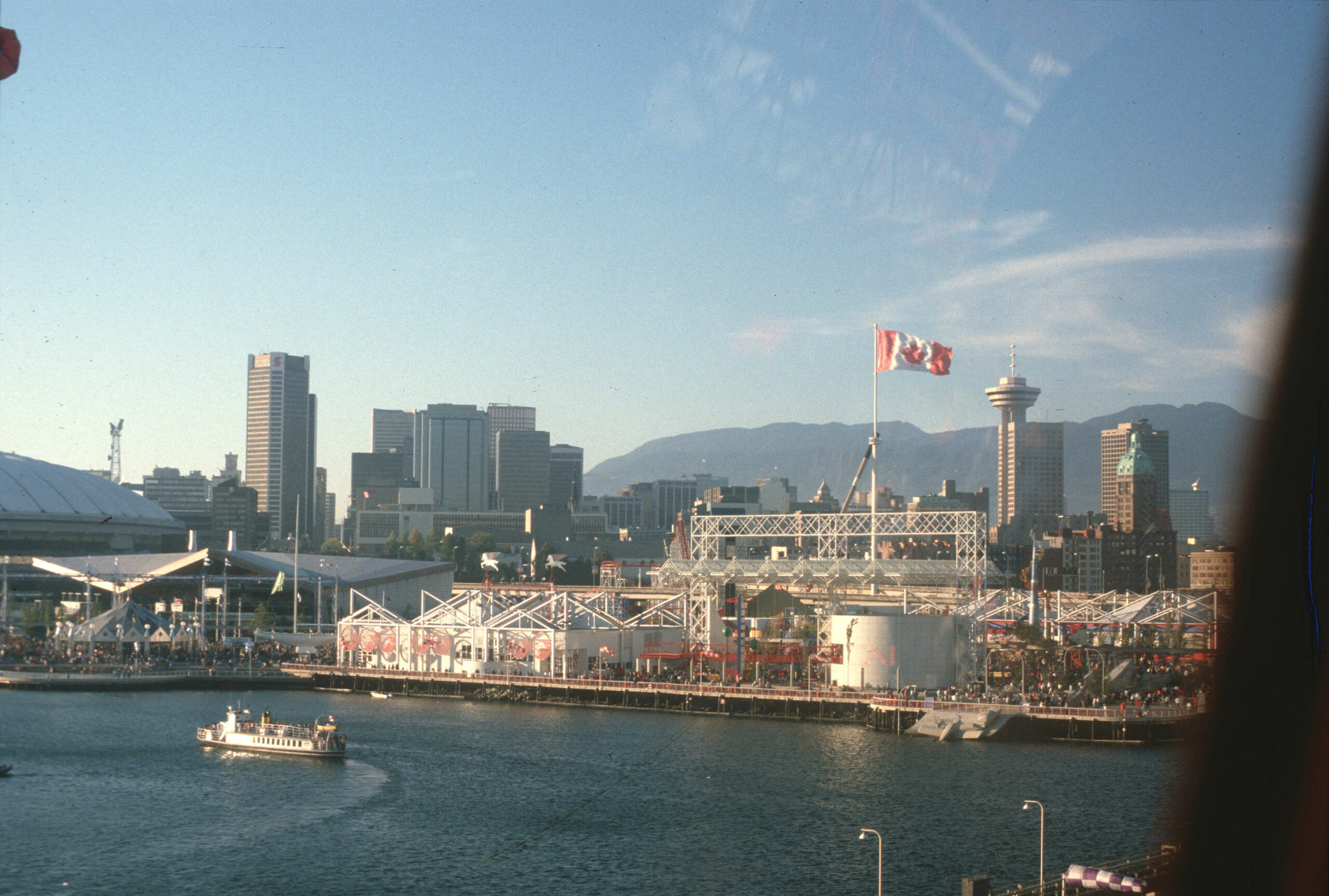 View of downtown Vancouver during Expo86..