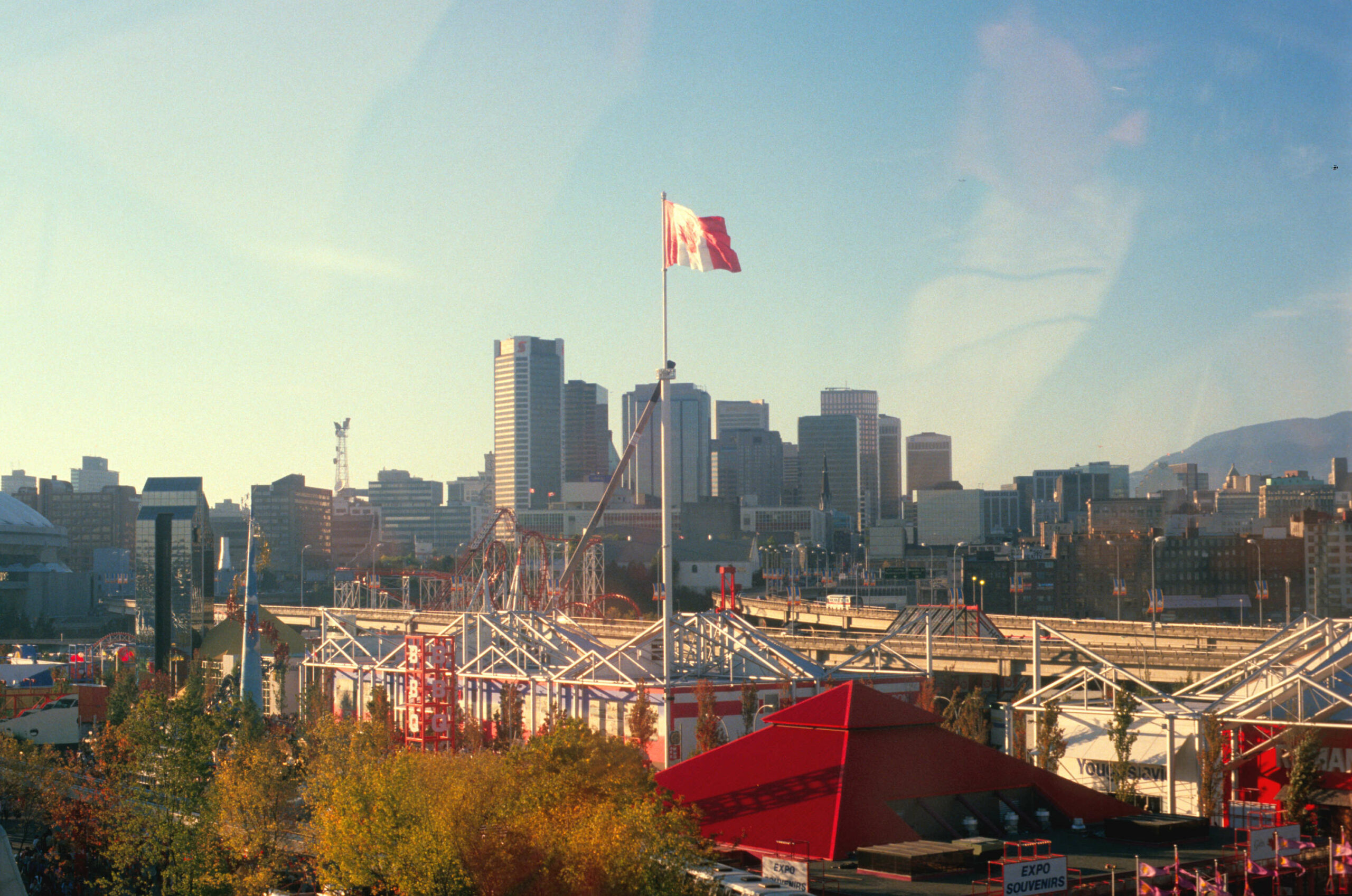 View of downtown Vancouver during Expo86..