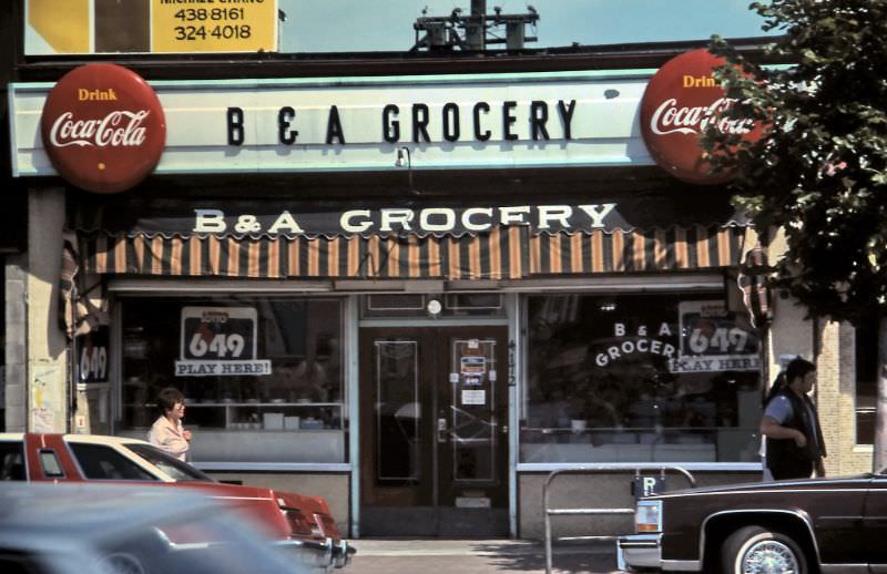 B&A Grocery store at 4172 Main Street, Vancouver, 1984