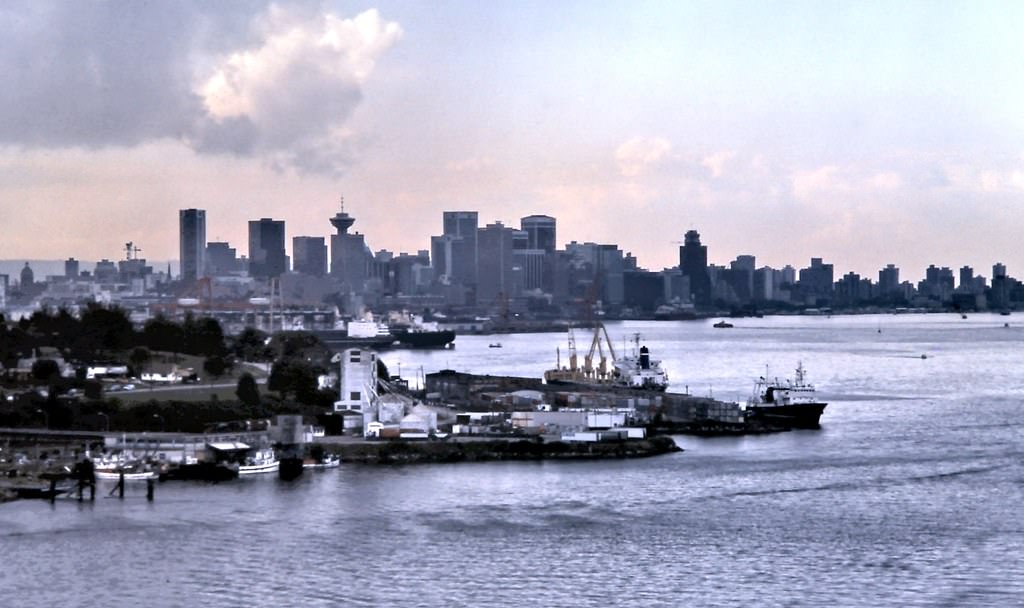 Vancouver from Second Narrows Bridge, 1981.