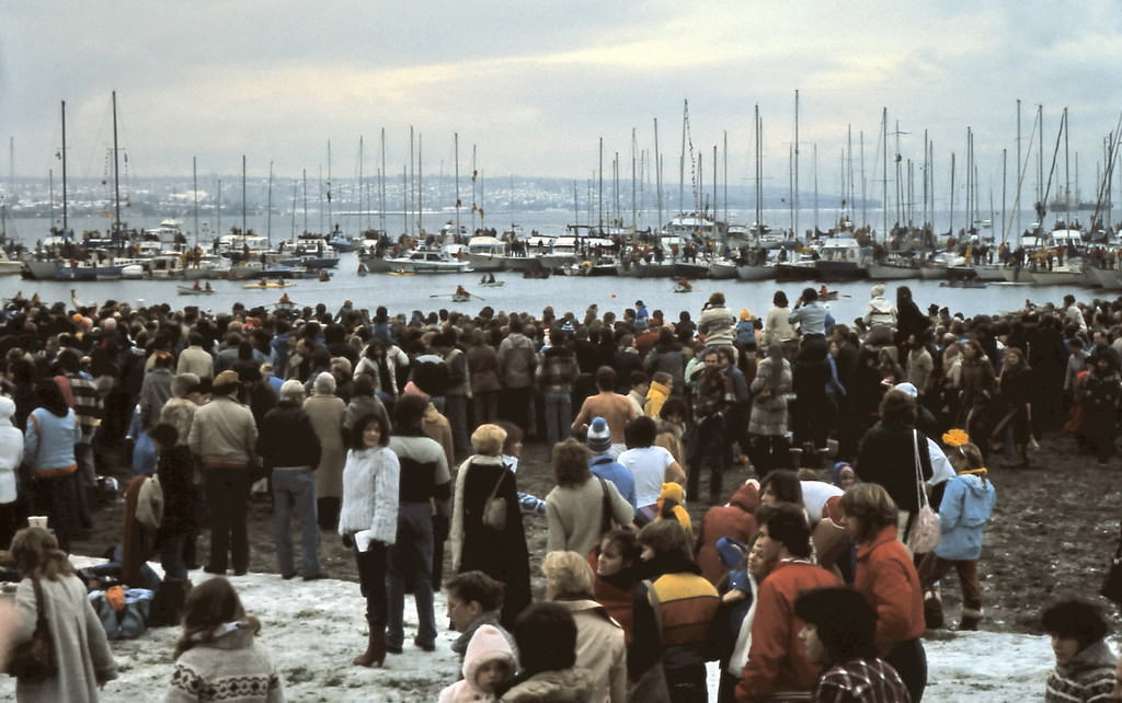 New Years Day annual Polar Bear Swim, Vancouver 1982