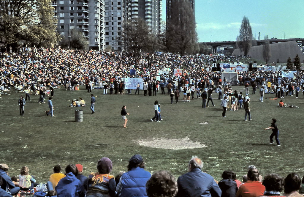 Peace March, Sunset Beach, Vancouver, 1982.