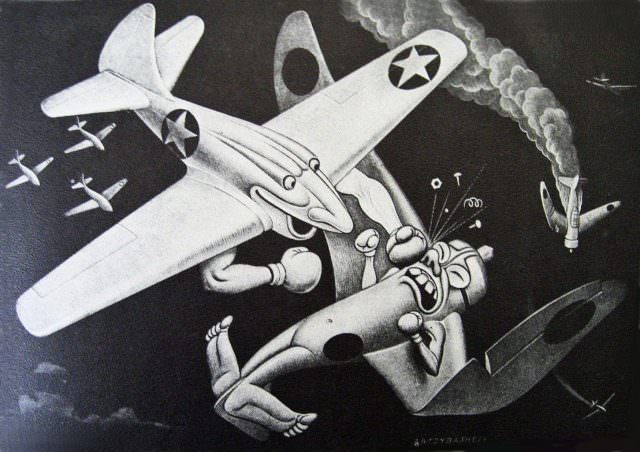 Stunning and Creative Anti-Nazi Illustrations by Boris Artzybasheff During WWII