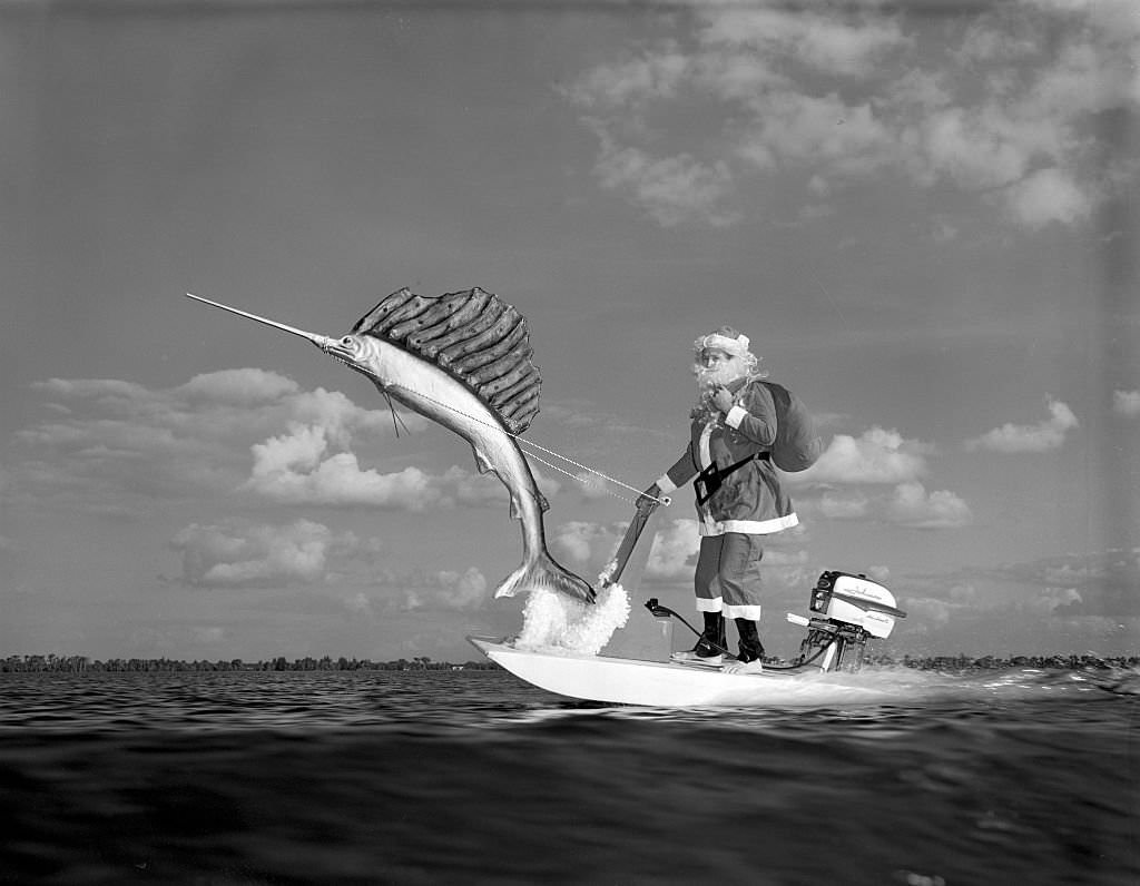 Santa and Sammy the Sharpnosed Sailfish