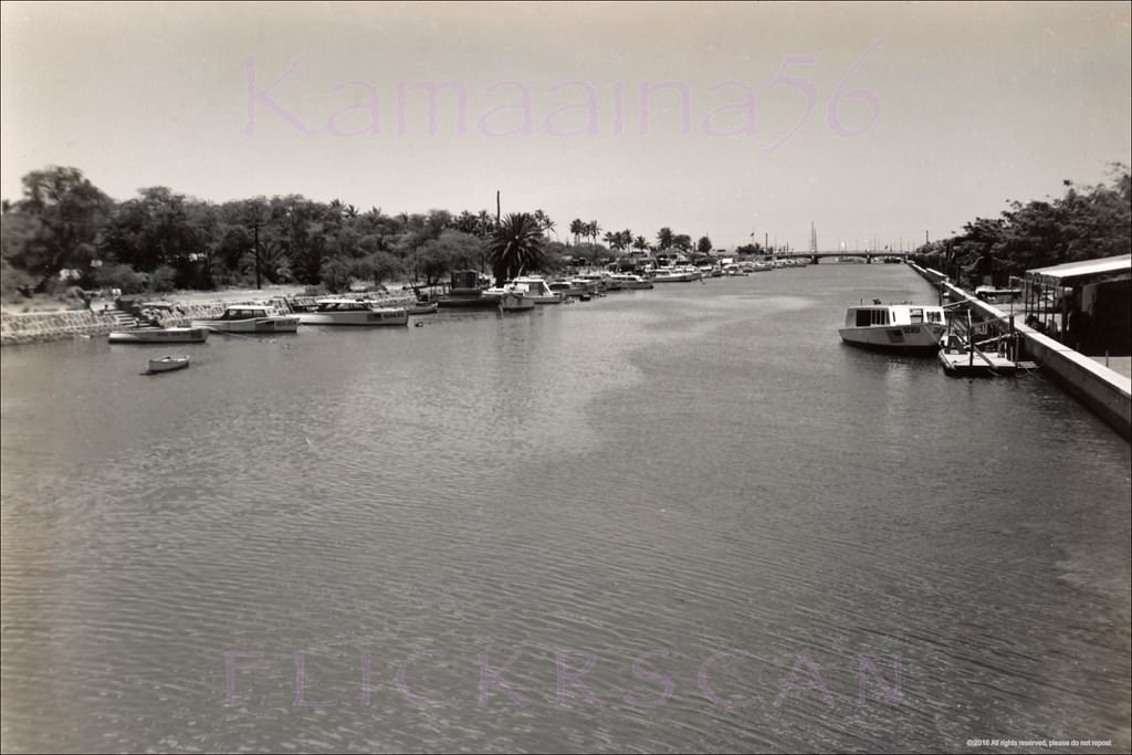 Ala Wai Canal Small Boats, 1940s