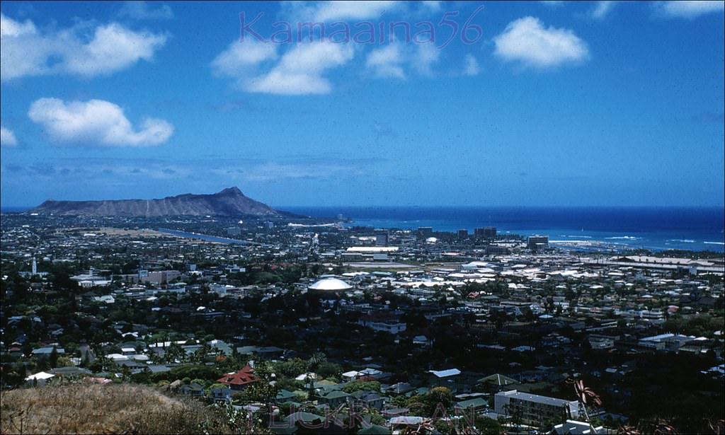 Honolulu from Punchbowl, 1959