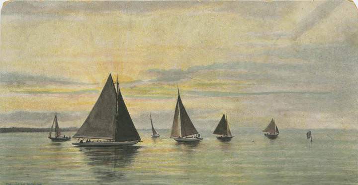 Sunrise on Mobile Bay, Mobile, Alabama, 1900s