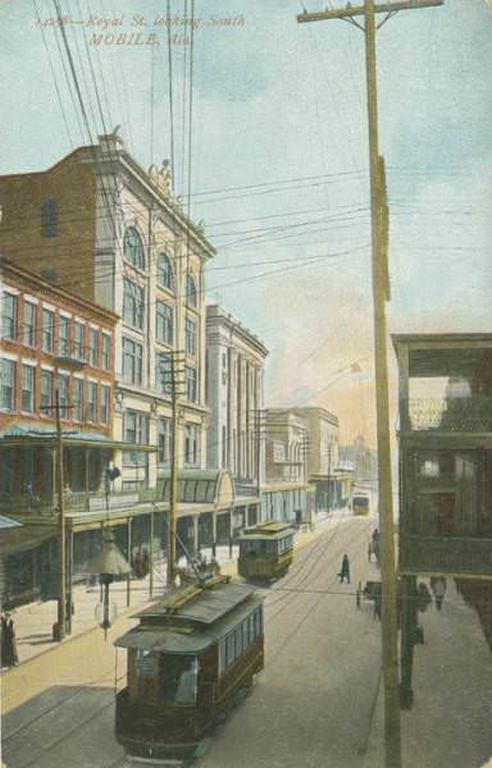 Royal Street looking South, Mobile, 1908