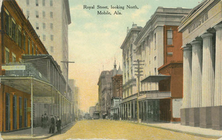 Royal Street, looking North, Mobile, 1908