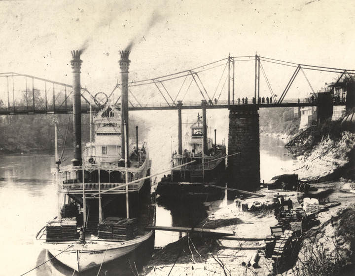 Steamboats "Jas. T. Staples" and "City of Mobile" on the Alabama River in Selma, Alabama, 1903
