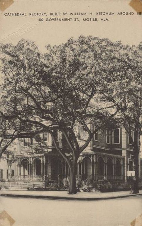 Cathedral Rectory, Built by William H. Ketchum Around 1850. 400 Government St., Mobile, 1900s