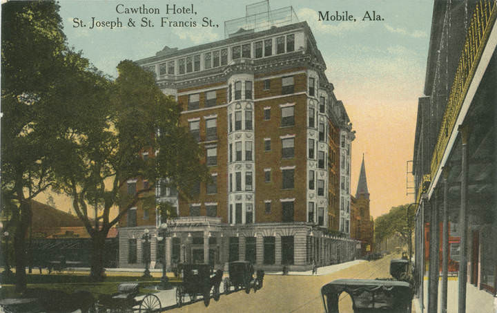 Cawthon Hotel, St. Joseph and St. Francis Street, Mobile, Alabama, 1900s