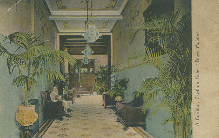 A Corridor, Cawthon Hotel, Mobile, Alabama, 1900s