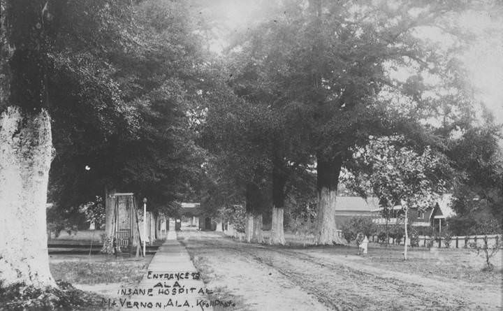 Entrance to Alabama Insane Hospital, Mt. Vernon, 1900s