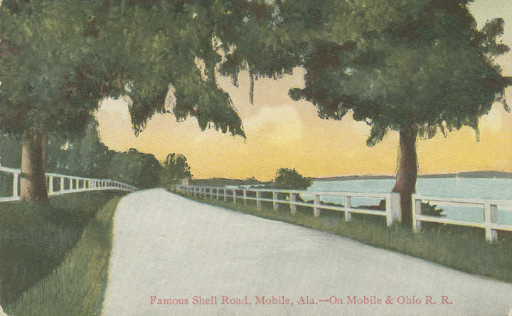 Famous Shell Road, Mobile, 1904