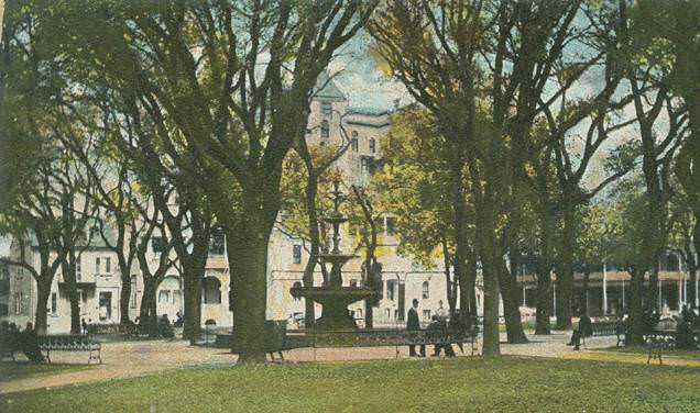 Fountain in Bienville Square, Mobile, 1900s
