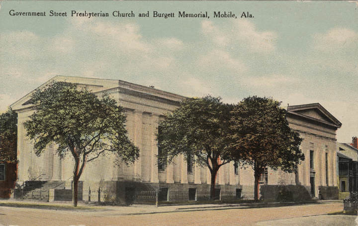 Government Street Presbyterian Church and Burgett Memorial, Mobile, 1904