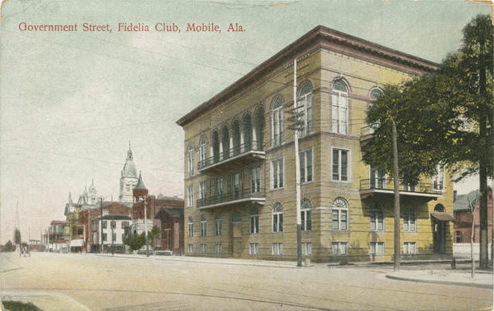 Government Street, Fidelia Club, Mobile, 1904