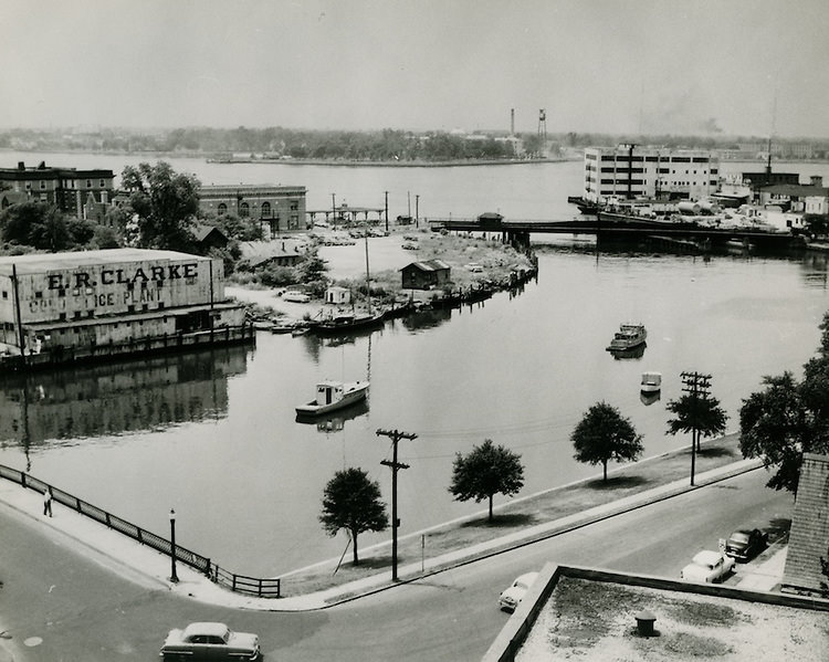 Loking South from Mowbray Arch, Atlantic City, Norfolk, 1956