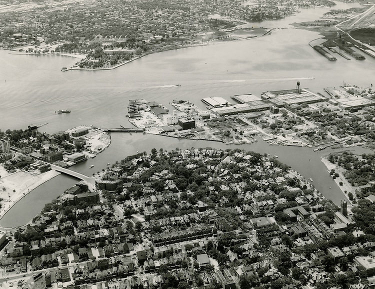 View looking South Ghent, Atlantic City, Norfolk, 1956