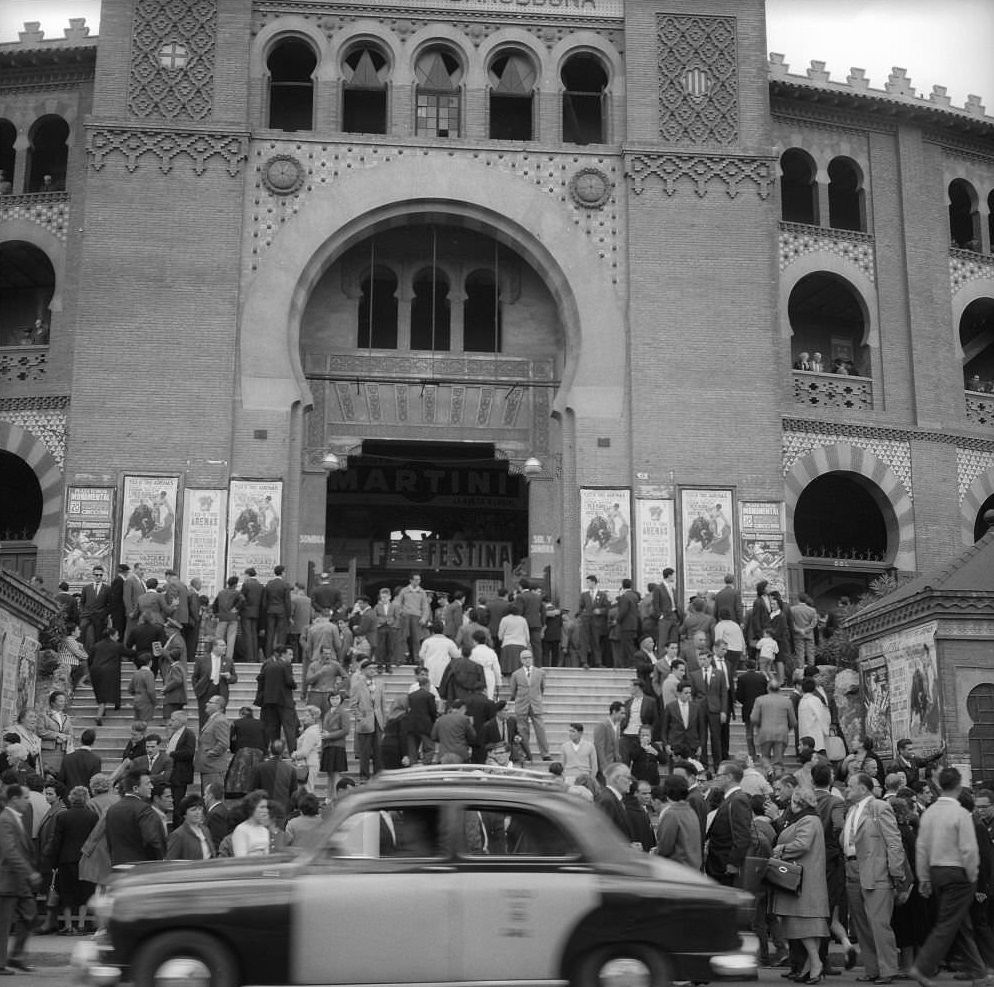 Bullfight arena Plaza de Toros "La Monumental", Barcelona 1961.