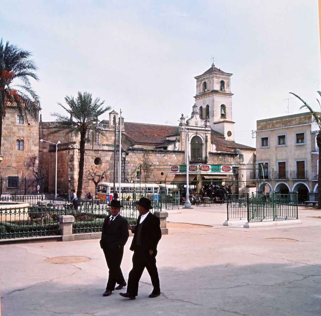 A walk through in the “Plaza de Epaña”, Merida, Spain, 1963.