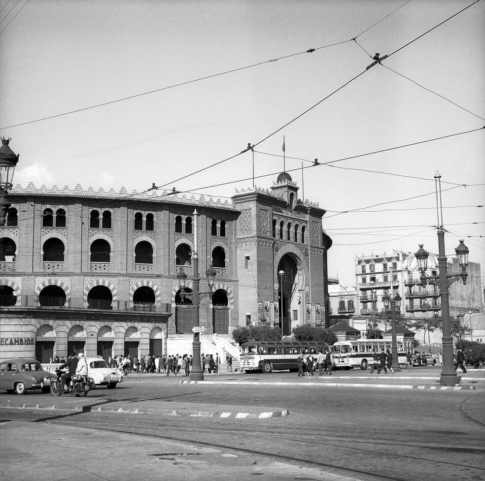 Bullfight arena Plaza de Toros "La Monumental", Barcelona, 1961.