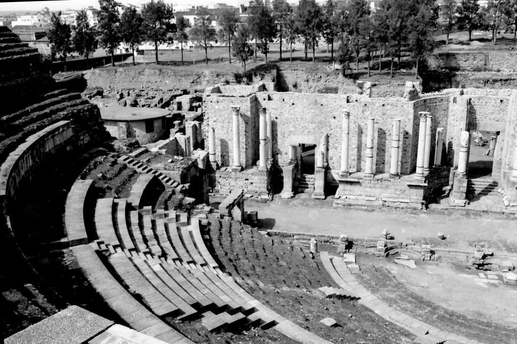 The Roman Theater in Merida, Extremadura, 1964.