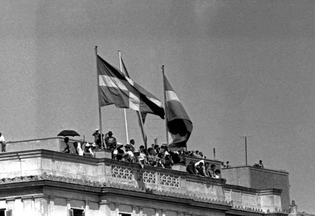 Celebration in the church of St. Dionysius Areopagite of Athens, of the wedding between the Prince of Spain, 1962