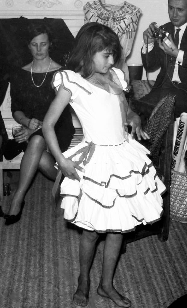 Spanish flamenco dancer La Chunguita, Madrid, Spain, 1962.