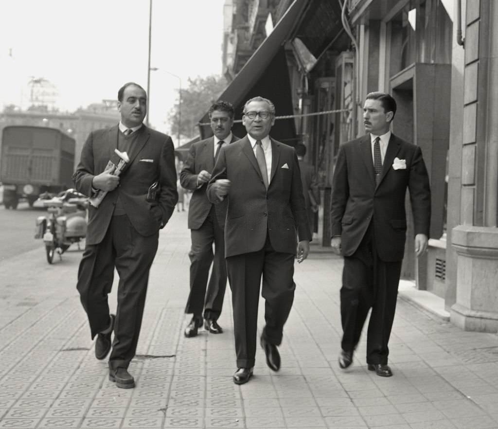 Fulgencio Bautista former President of Cuba in his exile in Madrid, Spain, 1962.
