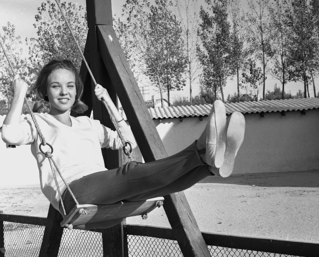 The Spanish actress Paloma Valdes, 1962, Madrid, Spain.