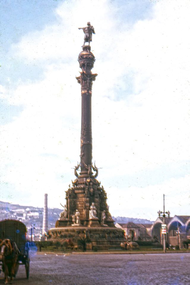 Columbus Monument, Barcelona, January 1963