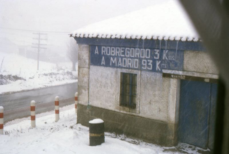 Somosierra pass, Guadarrama hills, Janury 1963