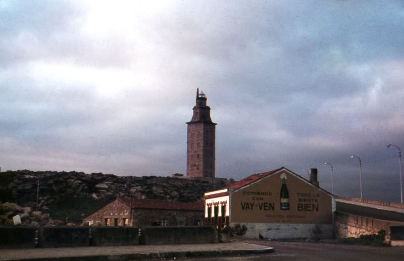 Hercules Tower, A Coruña, Galicia, December 1966