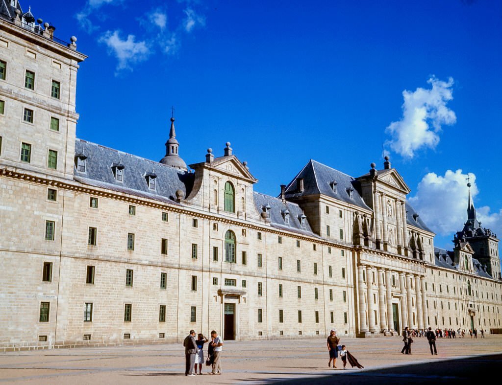 Real monument in San Lorenzo del Escorial, 1960, Madrid, Spain.