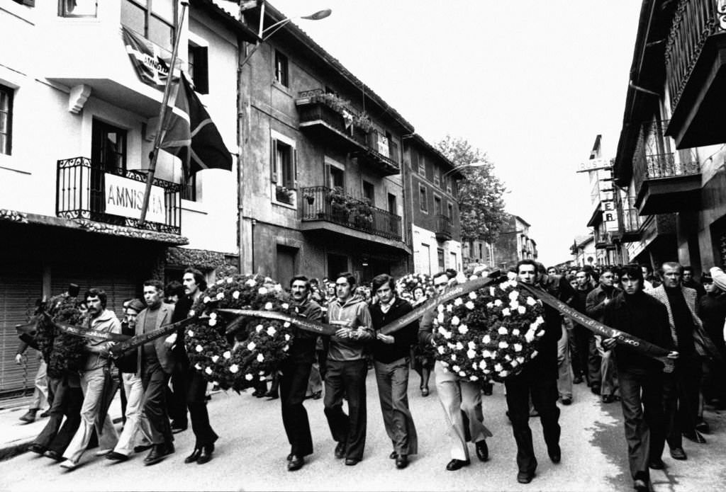 Burial of a protester in the Basque Country