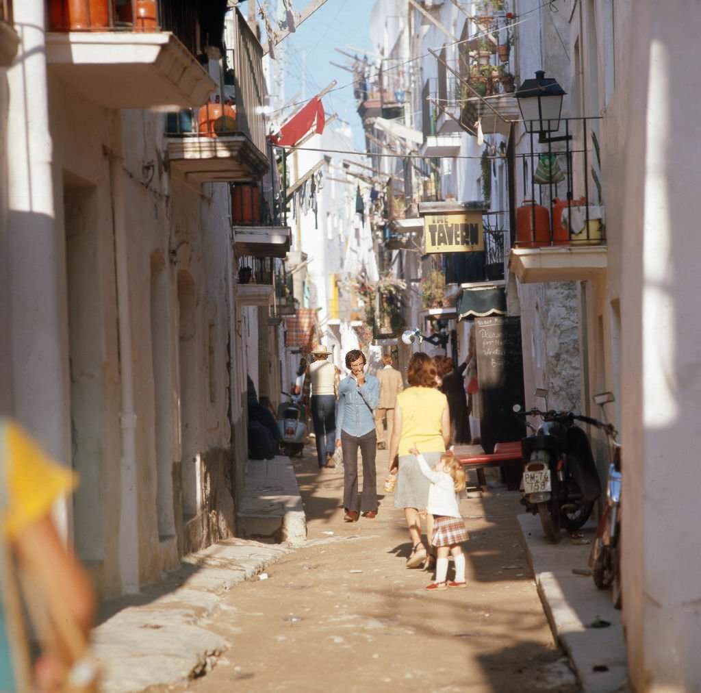 Summer vacation in the city of Ibiza, 1976