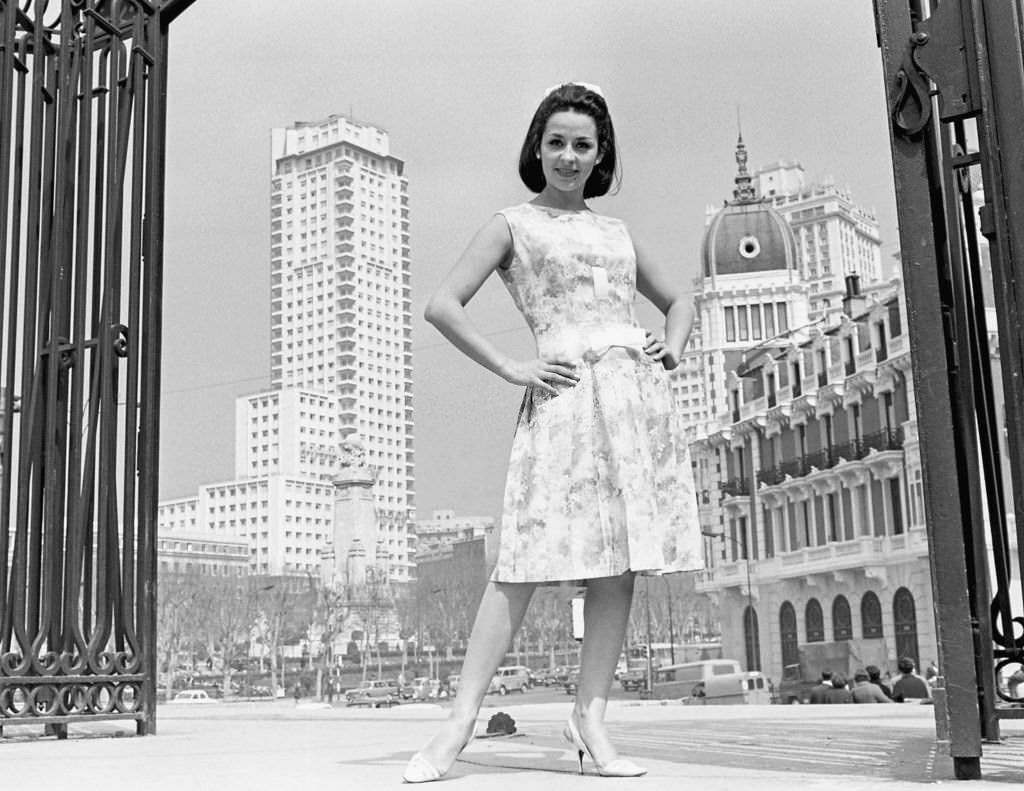 The Argentine actress Doris Coll, 1976, Madrid, Spain.