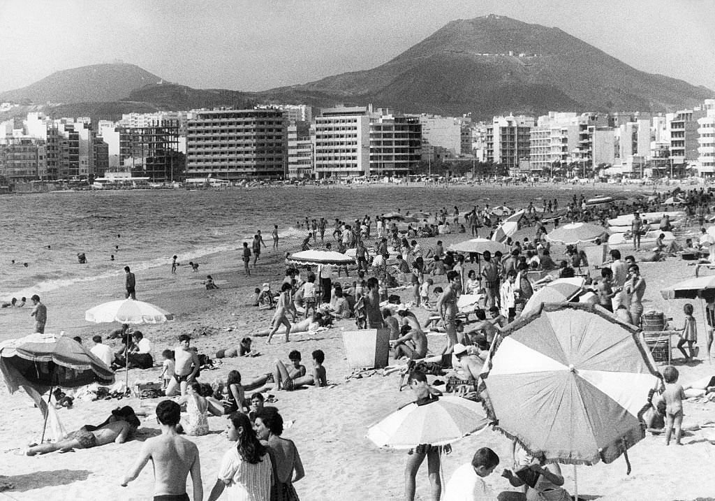 Gran Canaria Spanien - Badebucht von Las Palmas, 1970