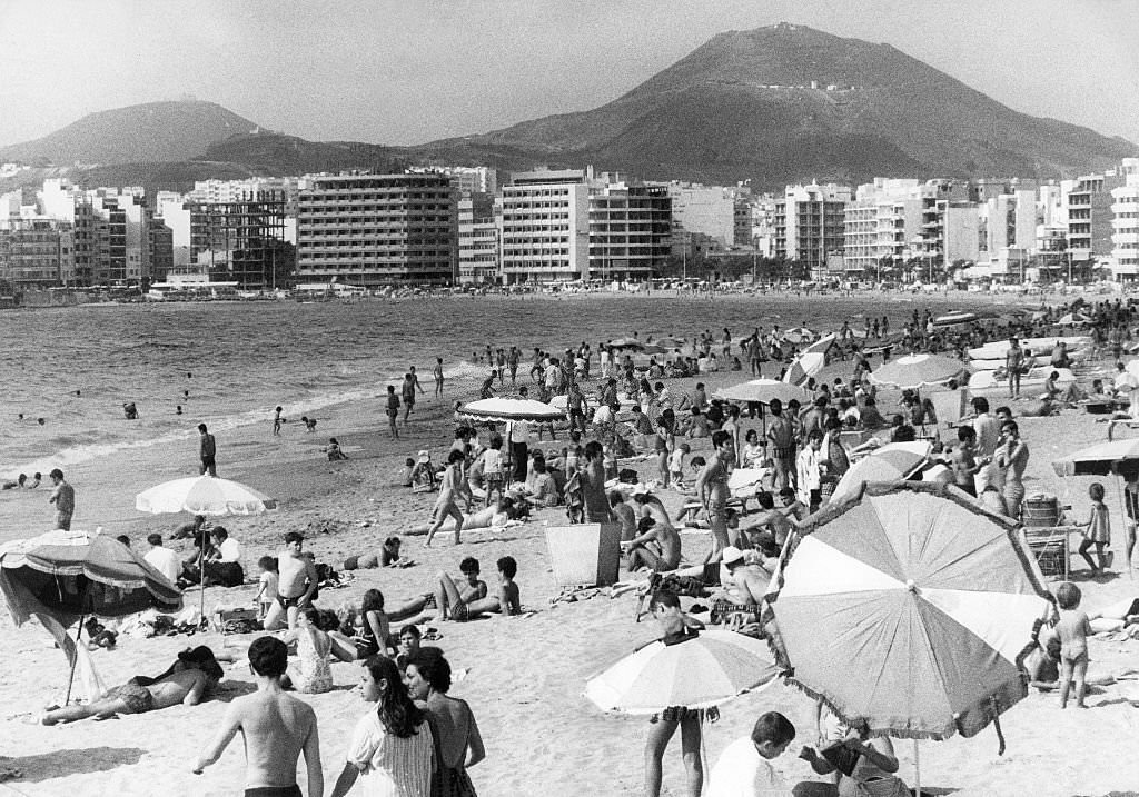 Gran Canaria Spanien - Badebucht von Las Palmas, 1970