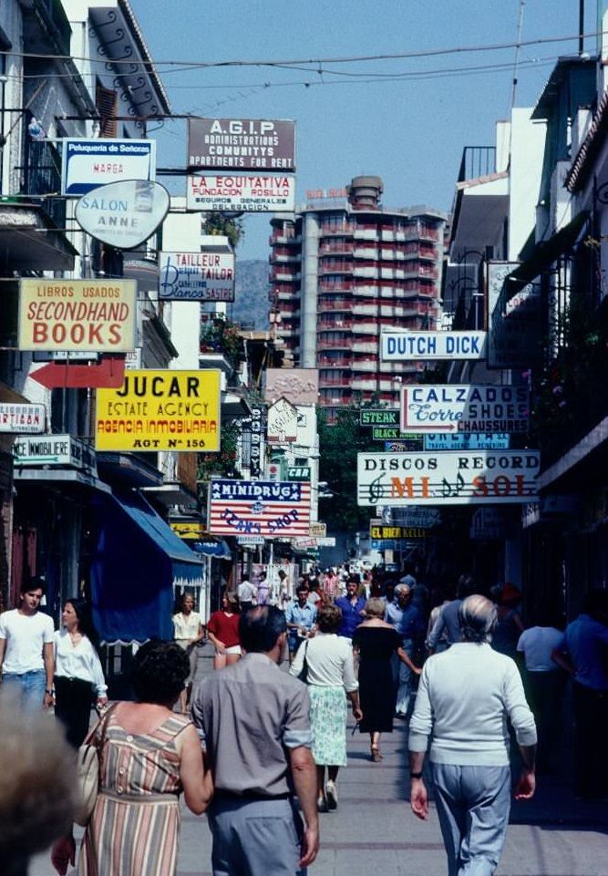 Mall in Torremolinos, Costa del sol 1979