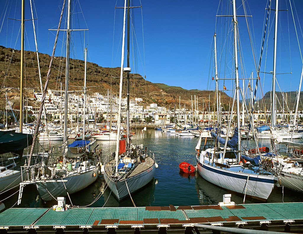 Port of Puerto Mogan Gran Canaria, 1979