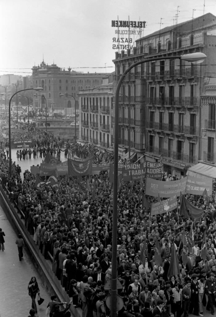 Burial oFrancisco Largo Caballero in Madrid, 1978