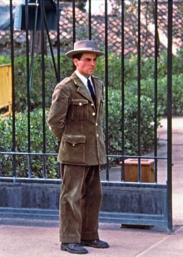 Security guard, Alhambra, Granada, Andalusia, 1977