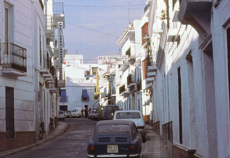 Nerja street scene, 1977