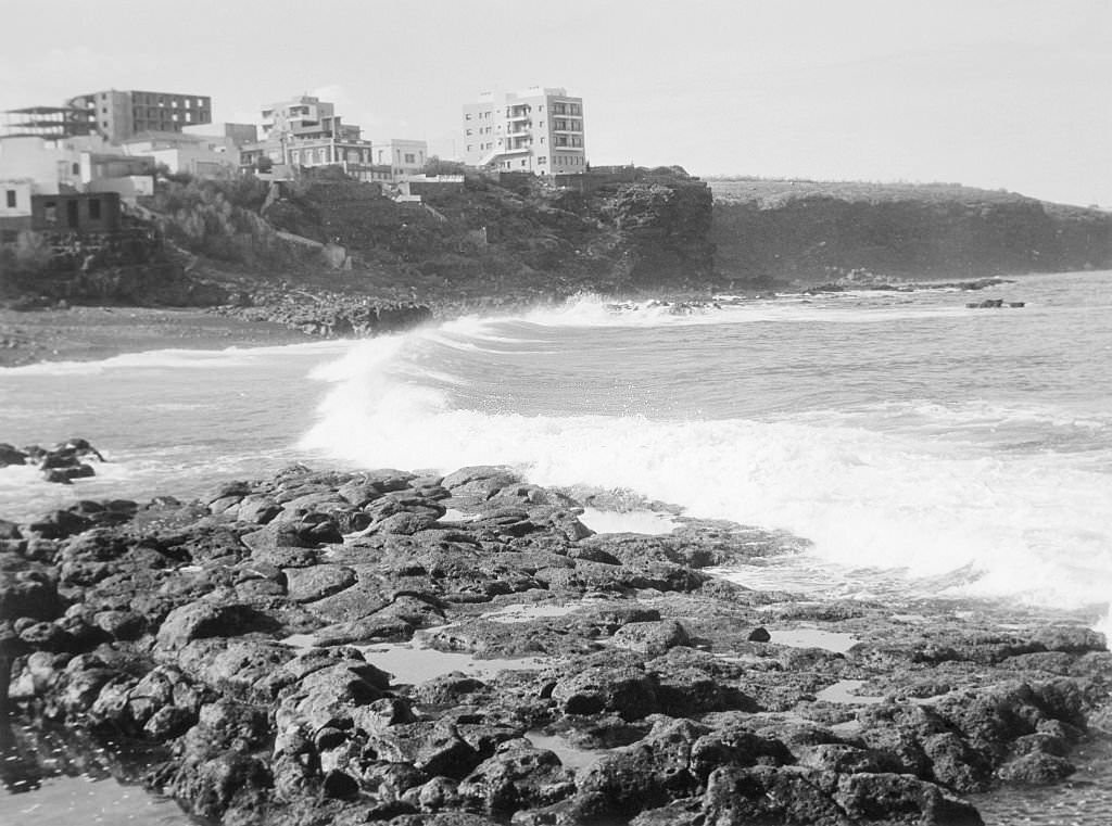 The surf of the Atlantic at Bajamar, 1970