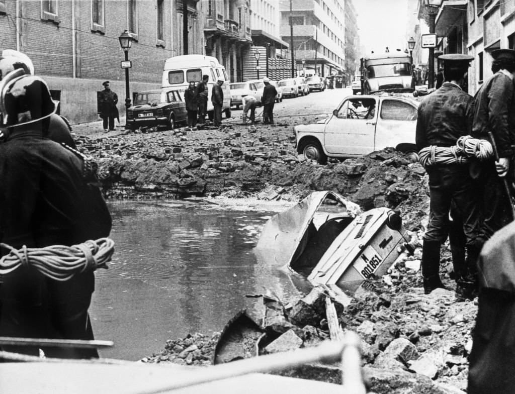 Terrorism - ETA bomb attack kills Spanish Prime Minister Admiral Luis Carrero Blanco, Madrid